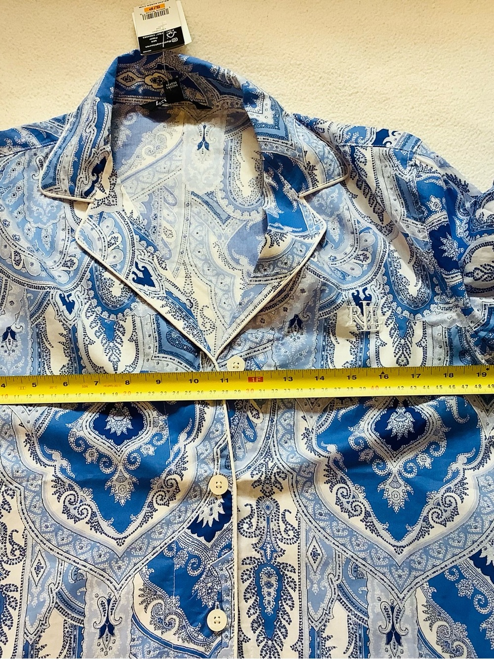 Lauren Ralph Lauren  Paisley Nightshirt Brand New, Sz. S - Picture 7 of 13